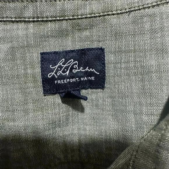 L.L. BEAN Men’s 100% Cotton Green button down shirt size XL - Picture 5 of 5